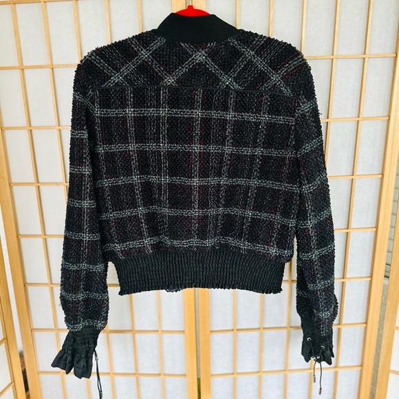 3.1 Phillip Lim Mockneck Tweed Bomber Jacket Coat - Picture 2 of 7